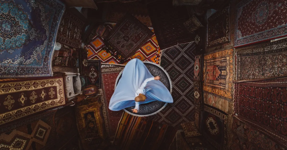 Traditional whirling dervish ceremony in Istanbul